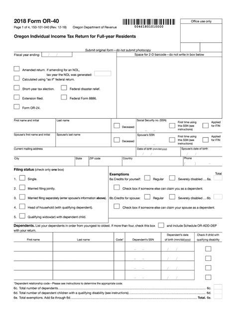 Or 40 Instructions 2018 2024 Form Fill Out And Sign Printable Pdf