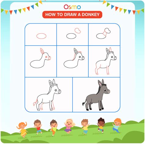 How To Draw A Donkey A Step By Step Tutorial For Kids