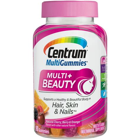 Centrum Multi Beauty Womens Multivitamin Gummies Hair Skin And