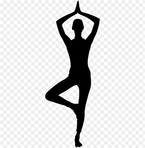 Female Yoga Pose Silhouette Silhouette Woman Doing Yoga Png Image