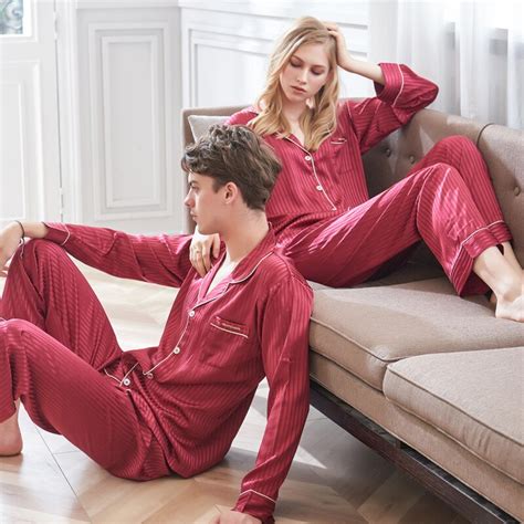 Buy Xifenni Pajamas Sexy Faux Silk Sleepwear Male