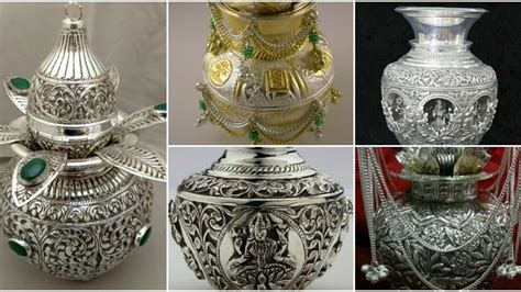 Silver Pooja Items Ashta Lakshmi Silver Kalasam Designs Silver Pooja