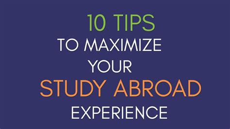 10 Tips To Maximize Your Study Abroad Experience Youtube