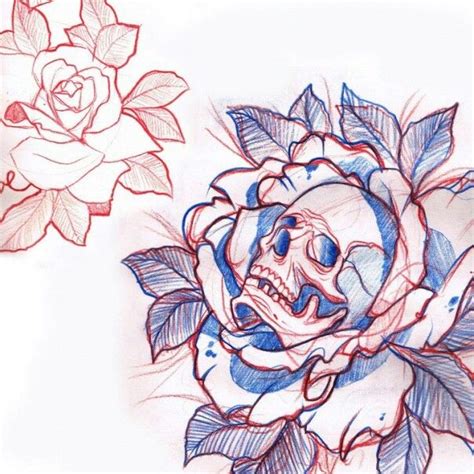 Skull Rose Skull Tattoos Skull Rose Tattoos Tattoo Drawings