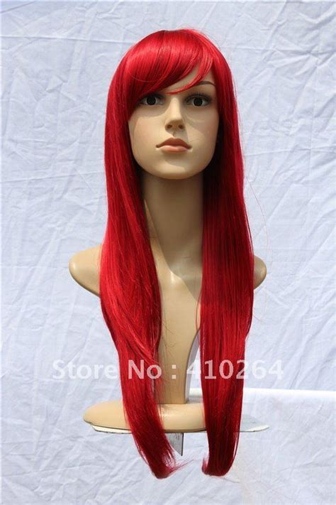 Wholesale Jewelry Wig Fast Shipping Women S COSPLAYS Long Wig Red Straight Hair W Jewelry