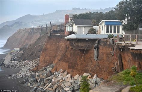 California Properties Inches Away From Plunging Off A Cliff After El
