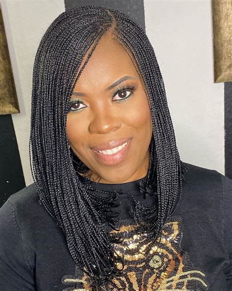 Stylish And Chic Box Braids Bob Hairstyles With Simple Style