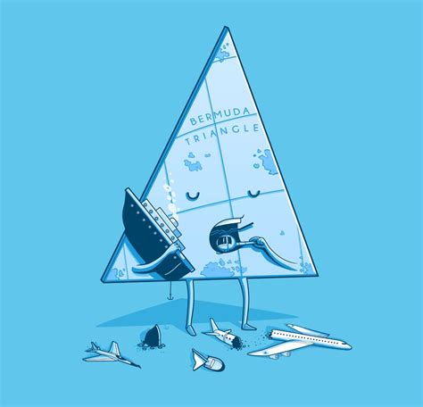 Triangle Art Bermuda Triangle Quirky Illustration Illustrations