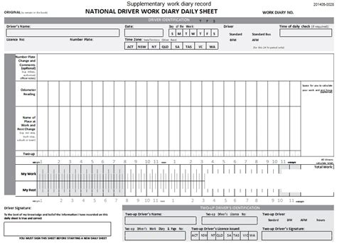 Printable Driver Log Book Template 5 Best Documents
