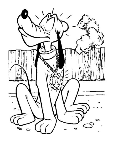 Pluto The Dog Coloring Pages