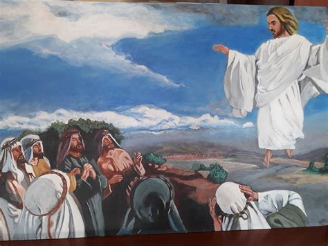 Jesus Ascension Painting By Pradeep Varghese Fine Art America