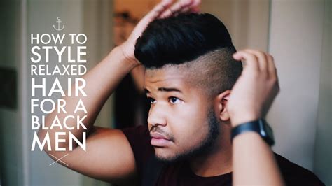 Pantene hair oil treatment infused with argan oil for natural and curly textured hair application of this styling hair gel on short curly hair black men will give instant results. How To Style Relaxed Hair For Black Men - YouTube