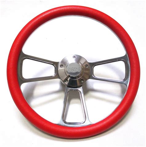 El Camino Chevy Super Sport Ss Red Steering Wheel 14 Billet Muscle