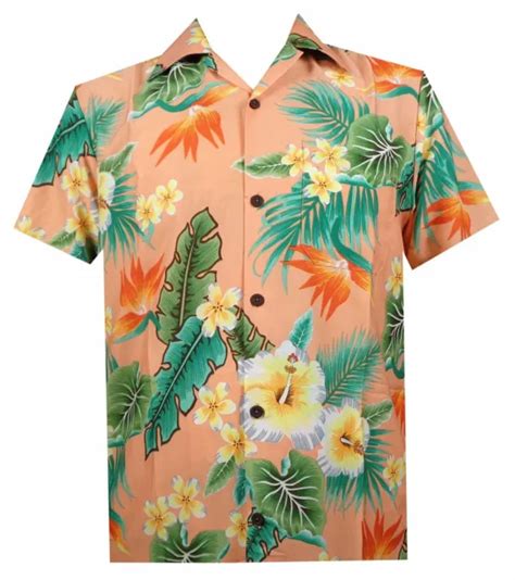 Hawaiian Shirt Mens Flower Leaf Beach Aloha Party Casual Holiday Short