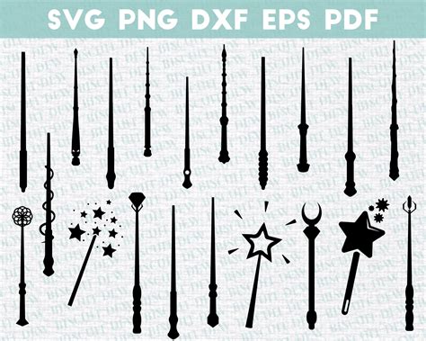 Free Svg Silhouette Harry Potter Wand Svg Silhouette Wand Clipart 18348