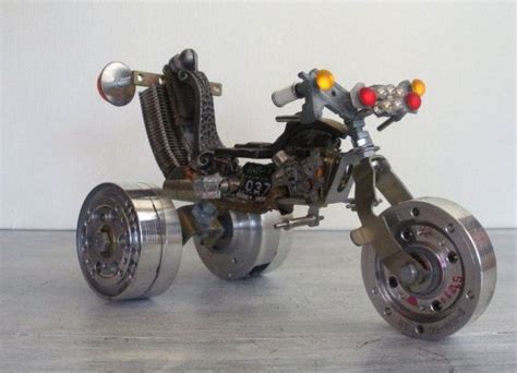 Trike Motorcycle Upcycled Art Assemblage Sculpture By Kensart 40000