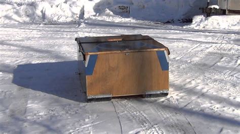 Ice fishing in alberta is picking up on the glamping trend. Portable Ice Fishing Shanty - YouTube