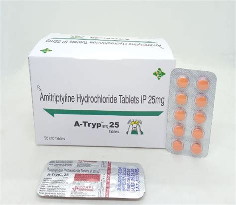 Amitriptyline Hydrochloride 25mg Tablets Purity 99 Psychocare
