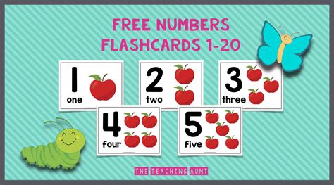 Printable Number Flashcards 1 20