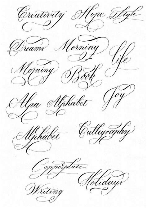 Handwritten Alphabet Calligraphy Alphabet Clip Art Calligraphy Clip