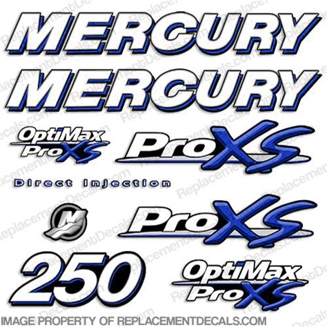 Mercury 250hp Proxs Decal Kit Blue