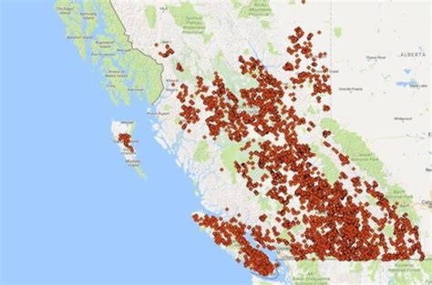 Wildfire map for the current 2020 season. BC Wildfire Service interactive map helps distinguish ...