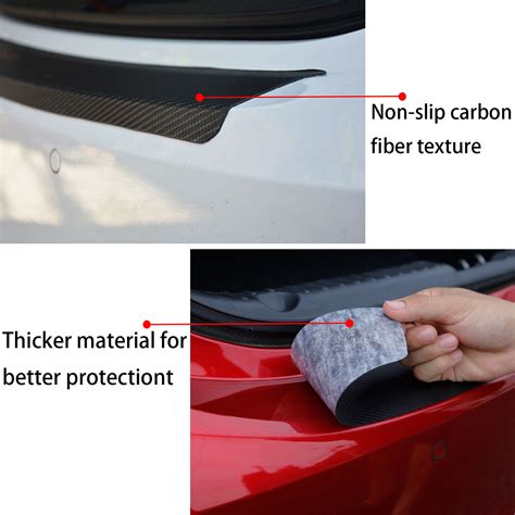 Carbon Fiber Leather Car Door Sill Cover Protector For Ford Super Duty