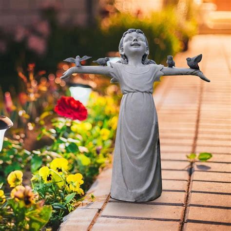 Garden Statue Resin Felicity Little Girl Lawn Sculpture Yard