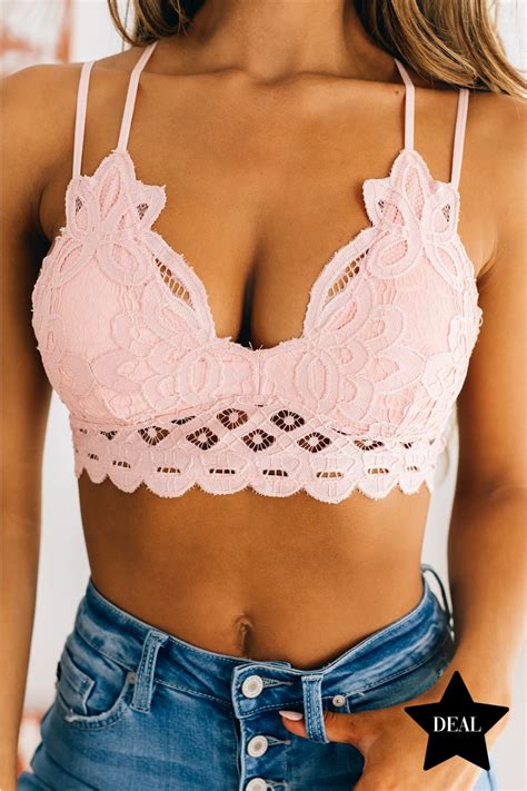 Choosing You Floral Lace Bralette Mellow Rose In 2020 Floral Lace