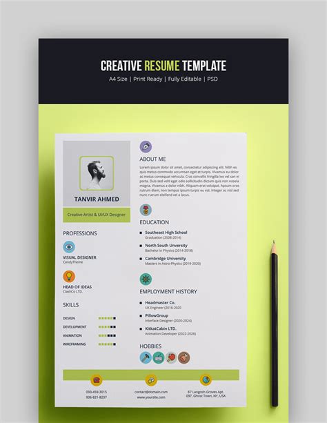 25 Attractive Eye Catching Resume Cv Templates For 2021