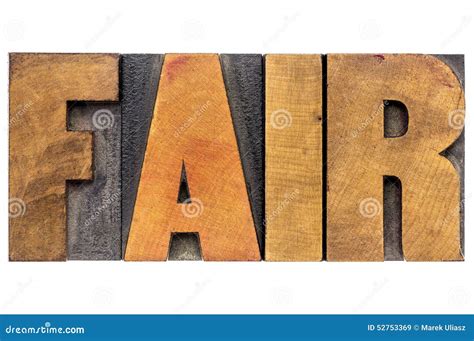 Fair Word Typography Stock Image Image Of Sign Text 52753369