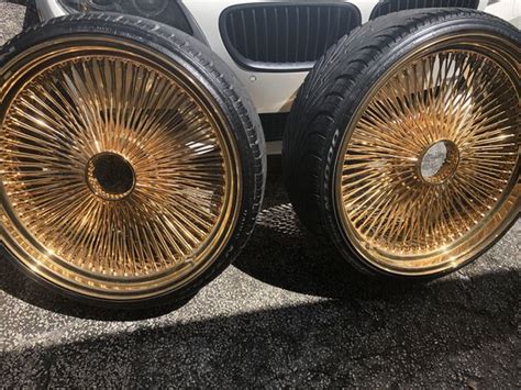 24 Gold Dayton Wire Wheels 11k Obo For Sale In Plantation