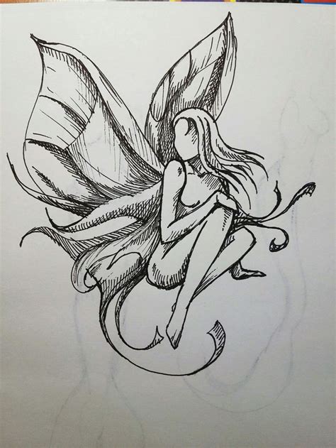 Pin By Ekaterina Gavrilevskaya On Sketch Fairy Drawings Tattoo
