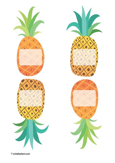 Pineapple Name Labels Or Peg Labels Pineapple Name Labels Or Peg