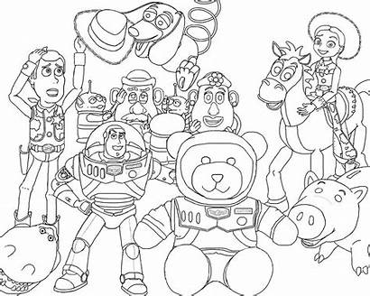 Toy Coloring Story Pages Characters