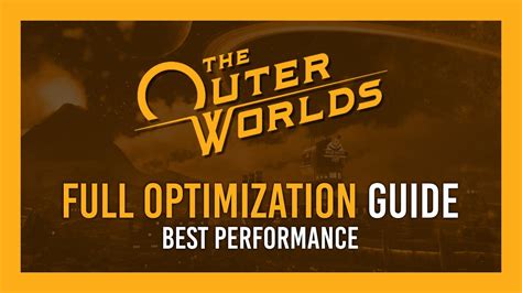 Outer Worlds Complete Optimization Guide Best Youtube