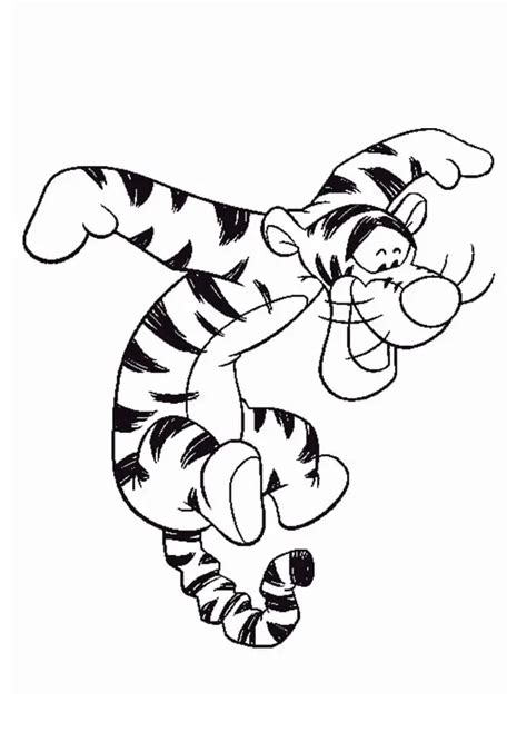 Sportive Tigger Coloring Pages Coloring Cool