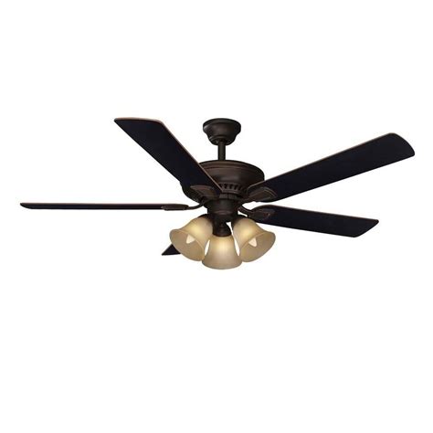 Hampton Bay Campbell 52 In Mediterranean Bronze Ceiling Fan With