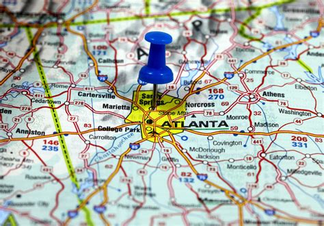 Map united states map atlanta georgia fresh georgia state maps usa. Atlanta in usa stock image. Image of geography, capital ...