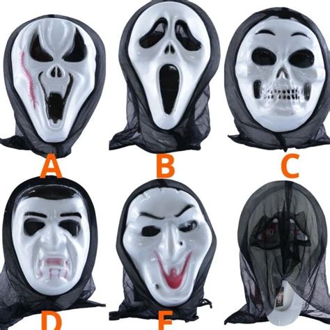 Jual Topeng Halloween Scream Kostum Hantu Seram Scary Skull And Ghost
