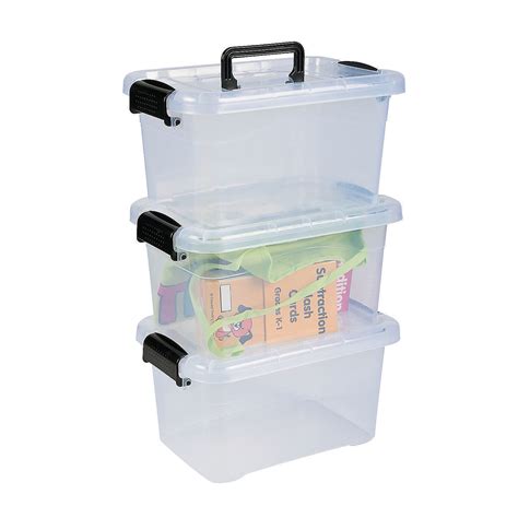 Large Locking Storage With Lid Educational 3 Pieces