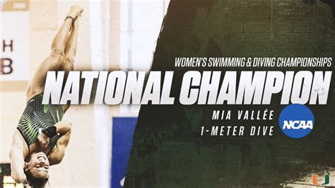 Miami Swim And Dive On Twitter She Did It Mia VallÉe Is An Ncaa National Champion