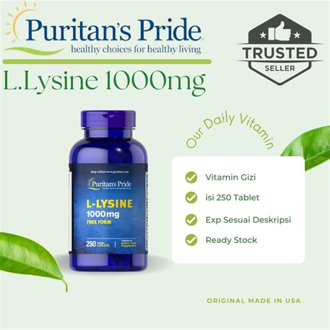 Jual Puritan Pride L Lysine 1000mg Untuk Gizi Seimbang Dan Kesehatan