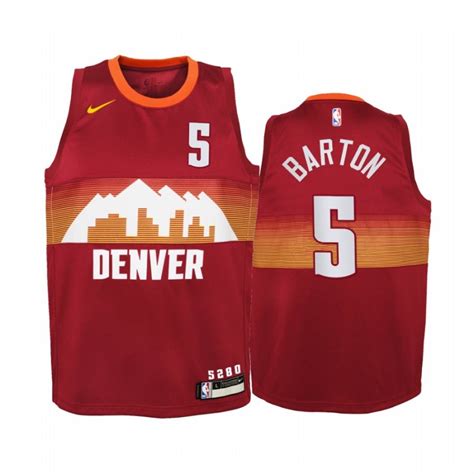 Bestelle dein denver nuggets trikot noch heute und personalisiere es mir deinem eigenen namen und eigener nummer oder mit deinem. Will Barton Denver Nuggets 2020-21 Stadtrot Jugend Trikot ...