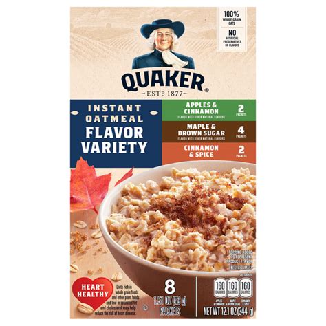 Save On Quaker Instant Oatmeal Flavor Variety 8 Ct Order Online Delivery Martin S