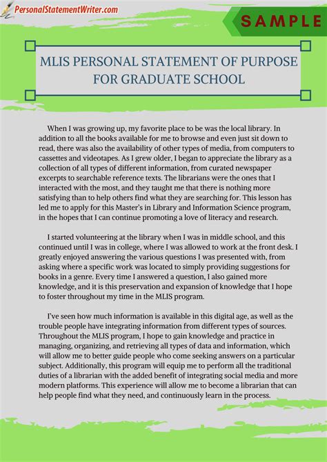 This is an optional section of a graduate cv template which can be used to show the employer you are focused and determined to pursue a career in their field. Graduate Admission Essay Es Example E Personal Statement ...