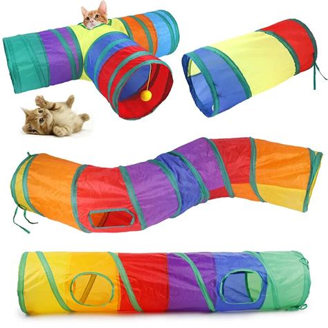 Cats Tunnel Foldable Pet Cat Toys Kitty Pet Training Interactive Fun