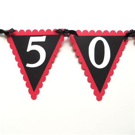 50th Birthday Banner 50 Rocks As Shown Or Your Choice Of Etsy 50th