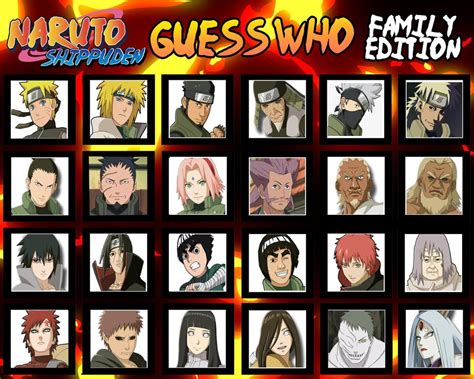 Made These Custom Naruto Themed Guess Who Boards For A Youtube Video