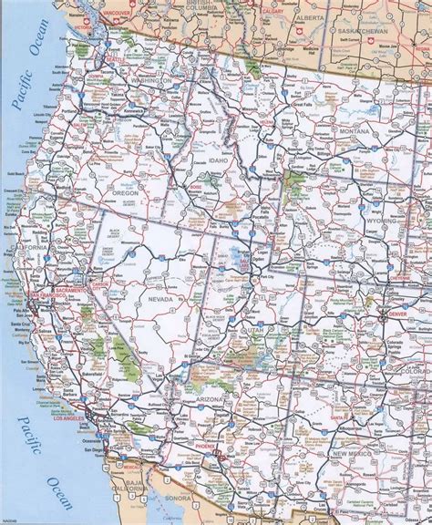 Map Of Western United States Map Of Western United States With Cities